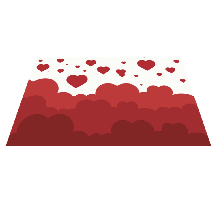 Original placemat hearts cloud design - TenStickers