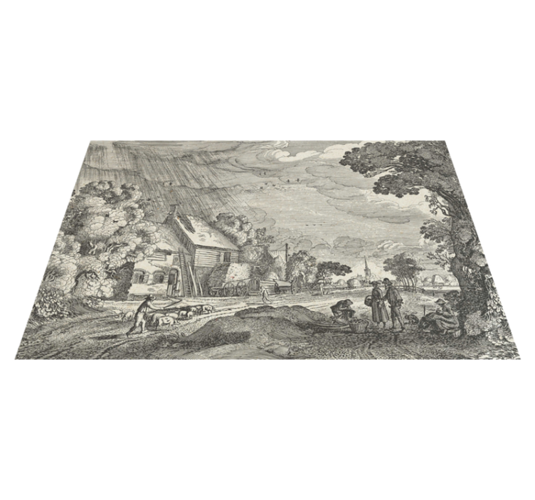 Original placemat vintage landscape design - TenStickers