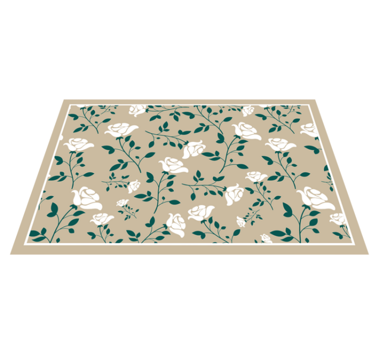 Floral greenery pattern placemat - TenStickers