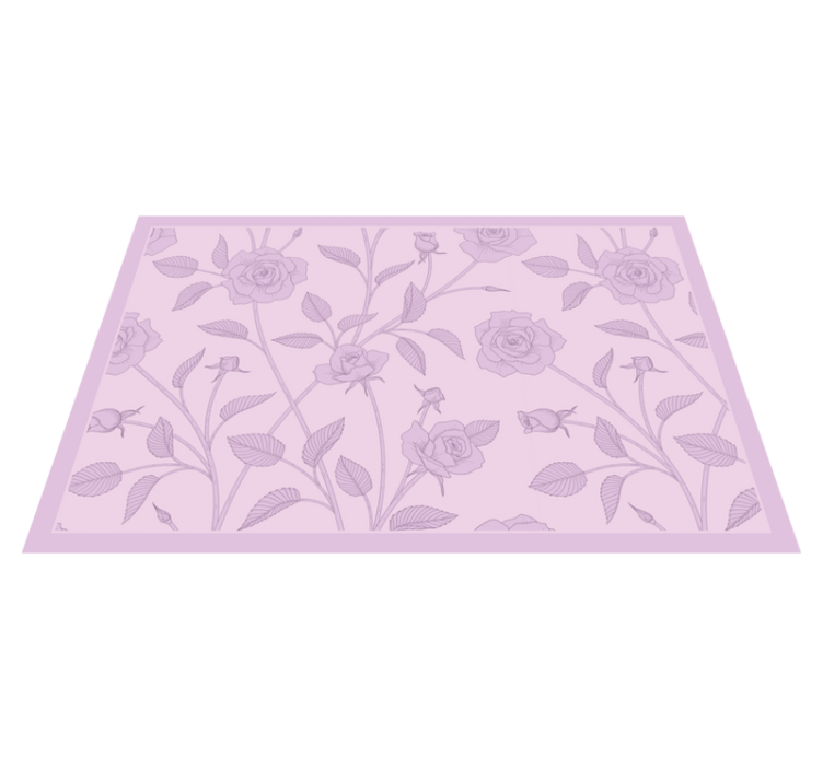 Elegant rose pattern placemat - TenStickers