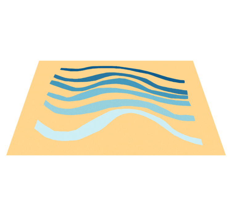 Modern placemat in wavy line design - TenStickers