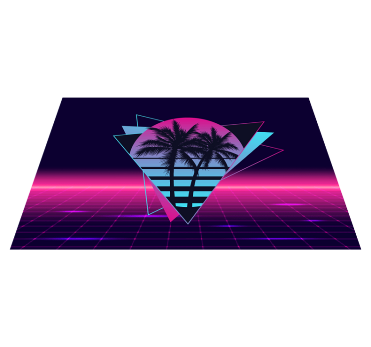 Modern placemat retro palm design - TenStickers