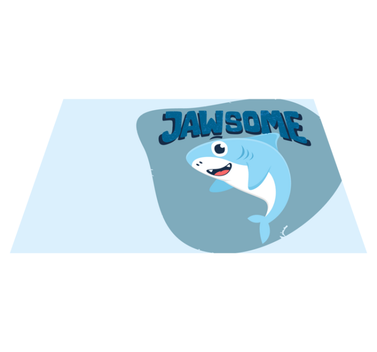 Children placemat with joyful shark design - TenStickers