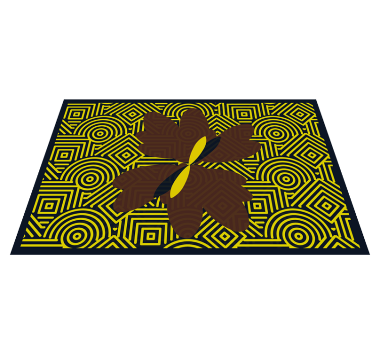 Placemat abstract geometric flower design - TenStickers