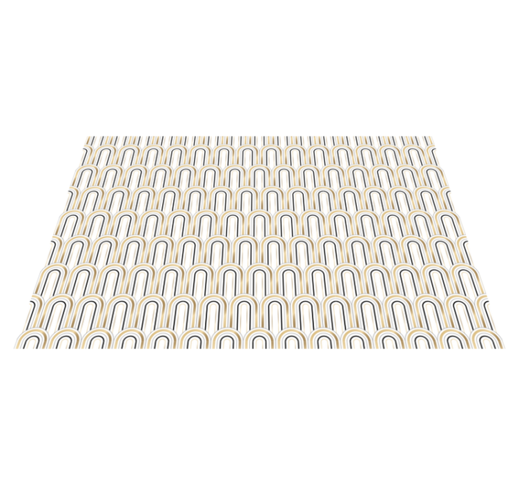 Modern placemat with curved line designs - TenStickers
