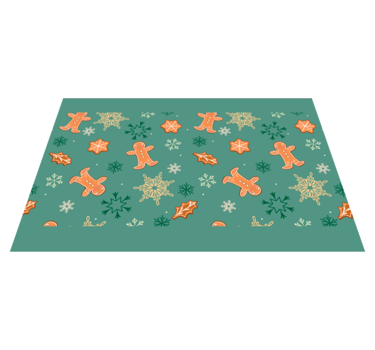 Christmas placemat gingerbread cookie designs - TenStickers