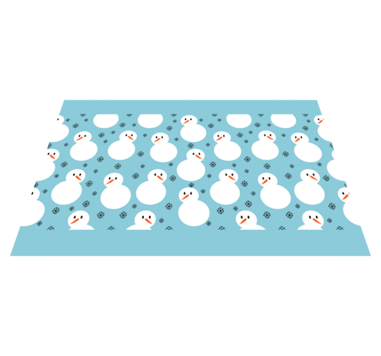 Christmas placemat snowman winter design - TenStickers