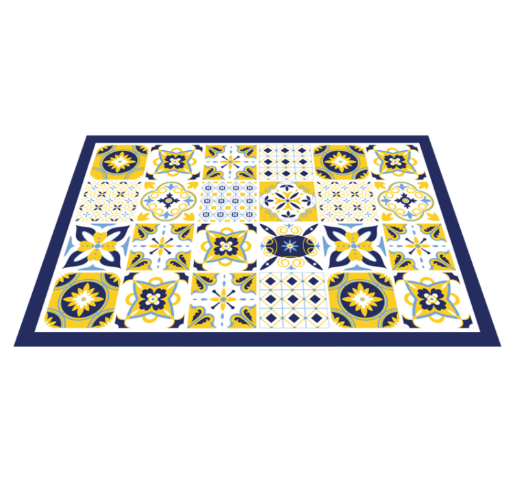 Colorful tile patterns placemat - TenStickers