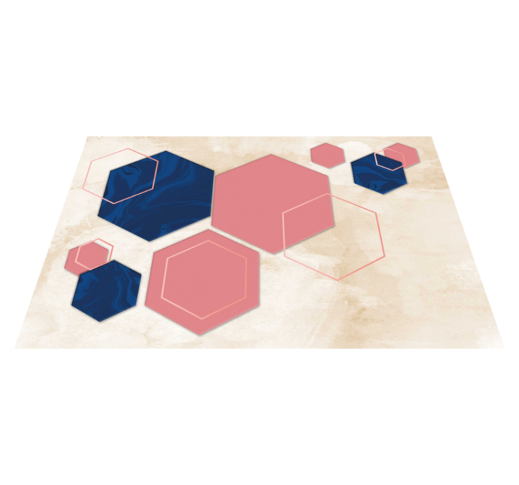 Modern placemat with hexagonal shape patterns - TenStickers