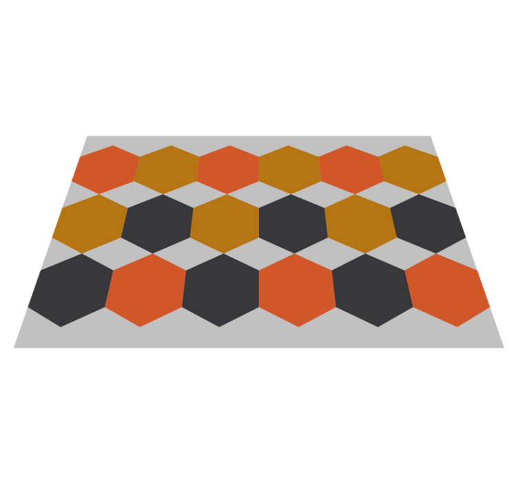 Modern placemat hexagon pattern design - TenStickers