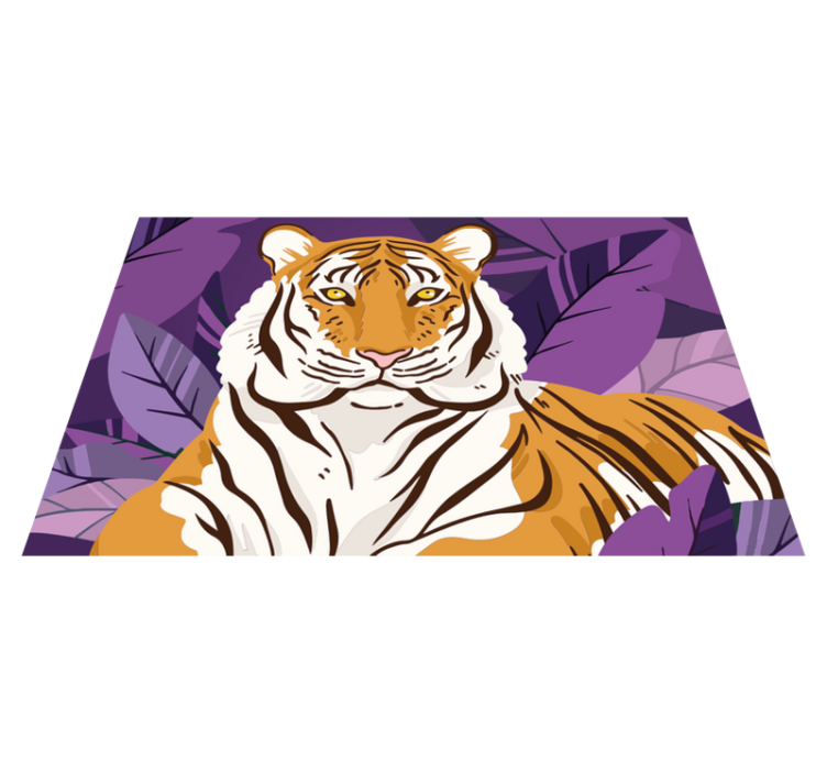 Children placemat majestic tiger portrait - TenStickers