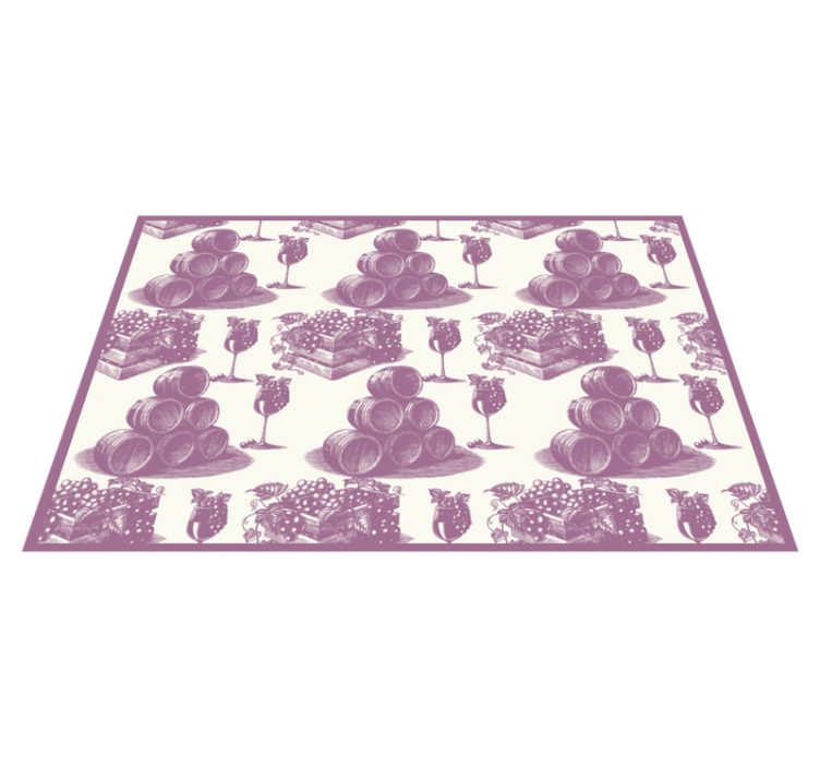 Modern placemat wine barrel stack - TenStickers
