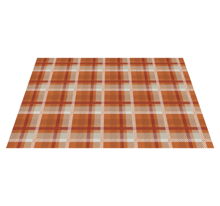 Checkered orange pattern elegant placemat - TenStickers