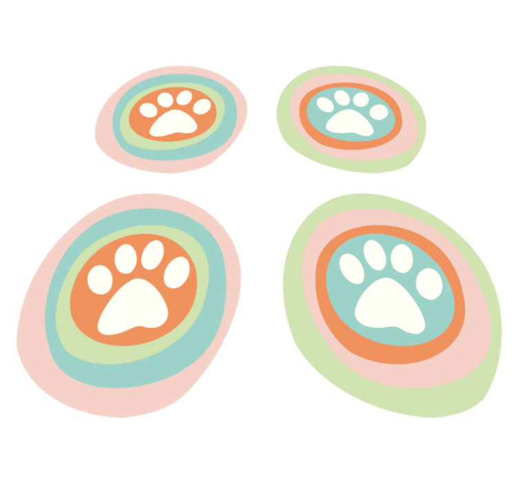 pet paws bowl original placemat - TenStickers