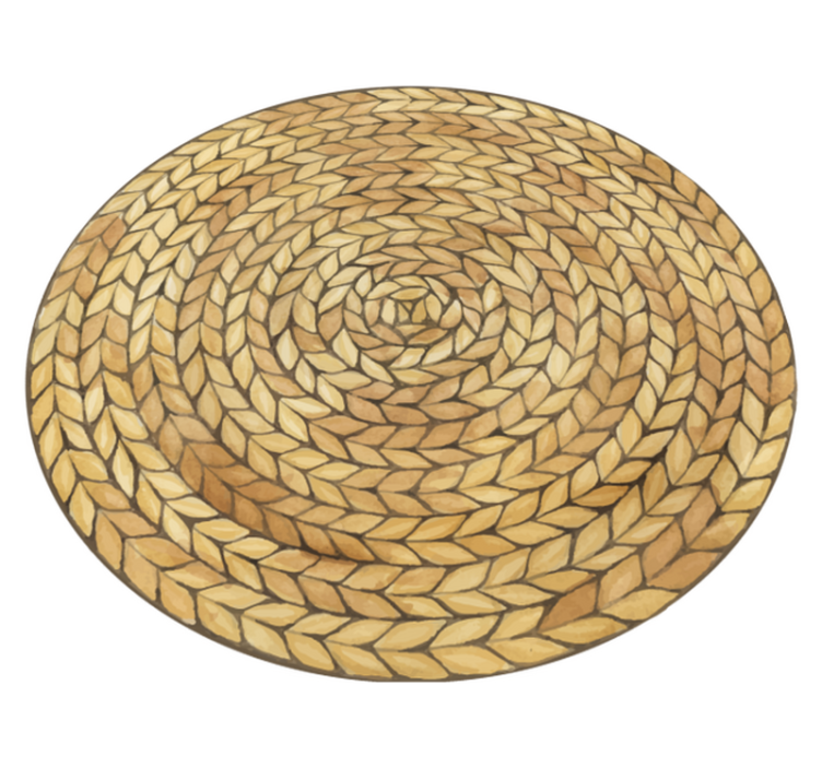 Circular wicker textured placemat - TenStickers