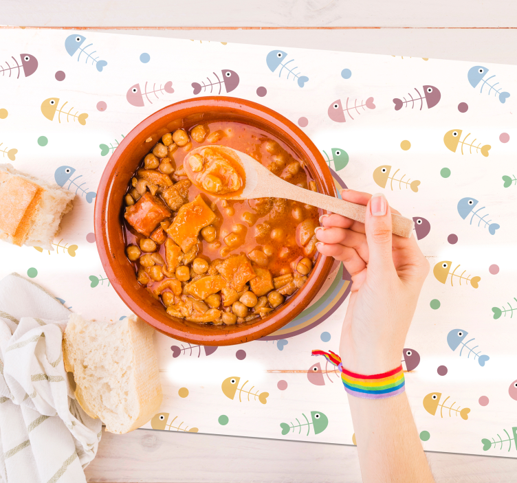 Children placemat lively fish design - TenStickers