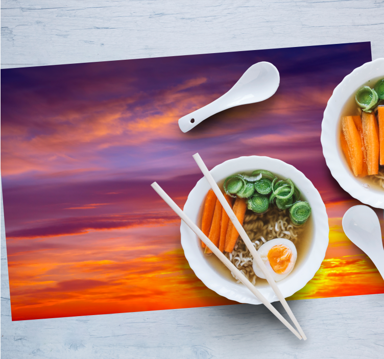 Colourful sunset aesthetic original placemats - TenStickers