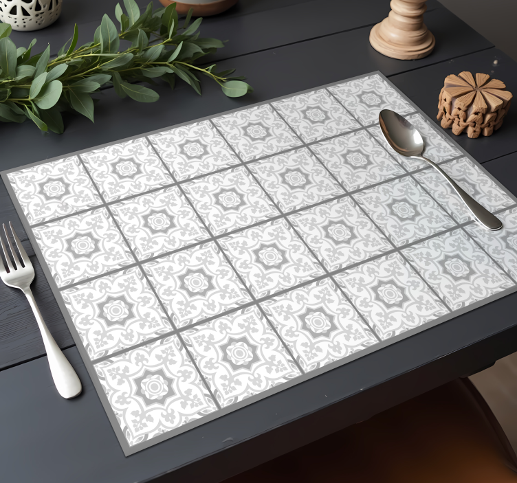 Gray tones original placemat - TenStickers
