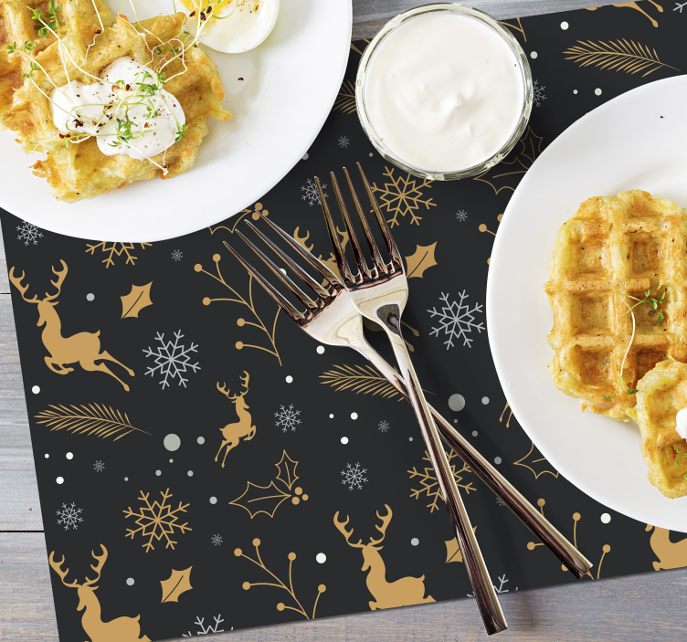 Merry Christmas composition Christmas placemats - TenStickers