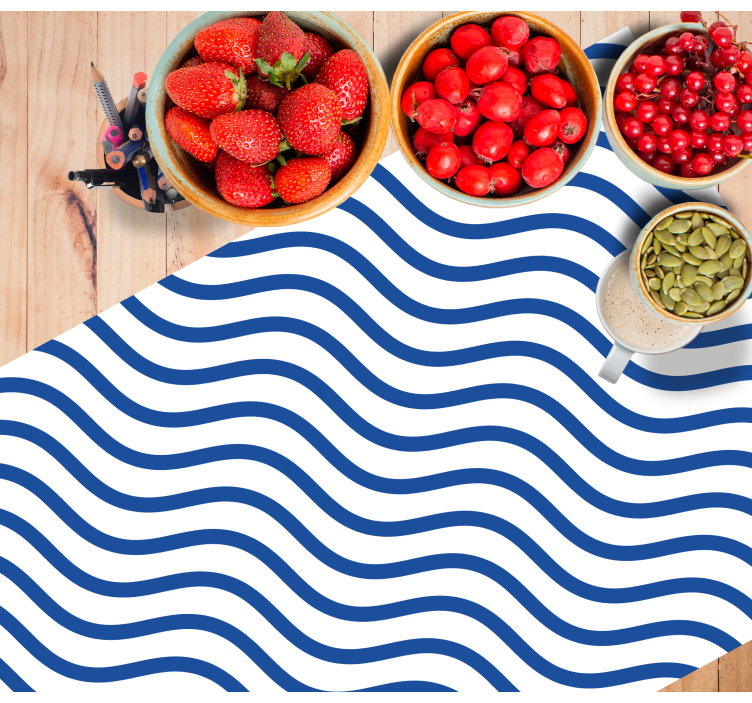 Navy stripes elegant placemats - TenStickers