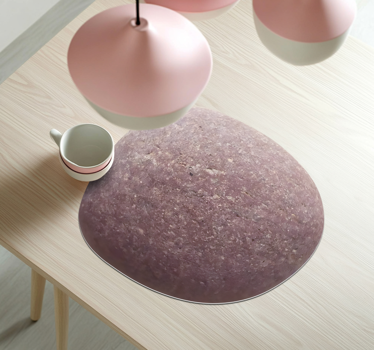 Pink stone textured placemats - TenStickers