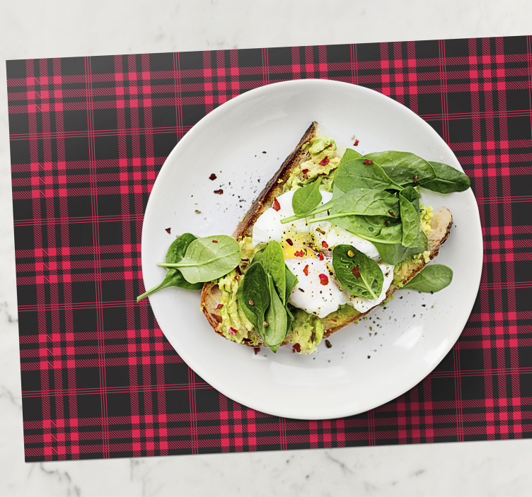 Red Tartan Christmas placemats - TenStickers