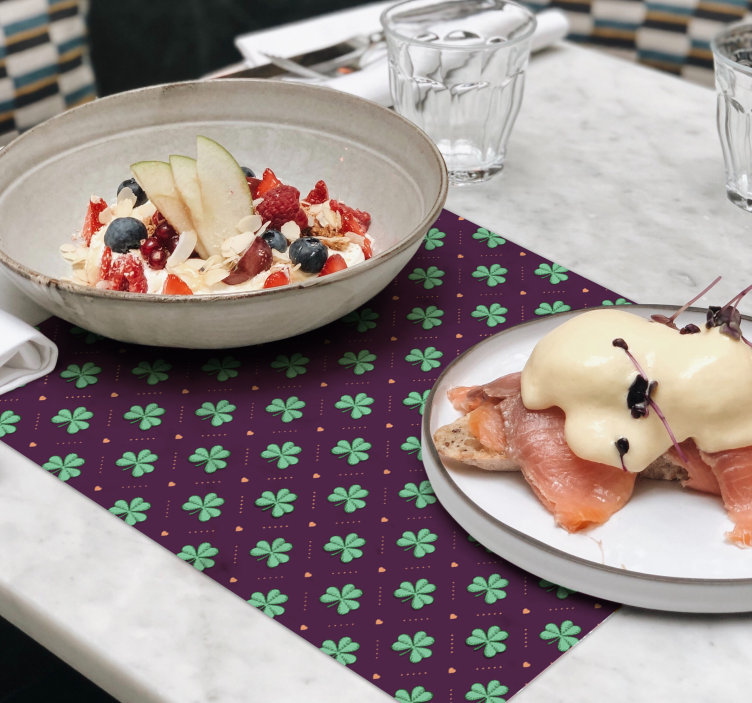 Shamrock pattern  original placemats - TenStickers