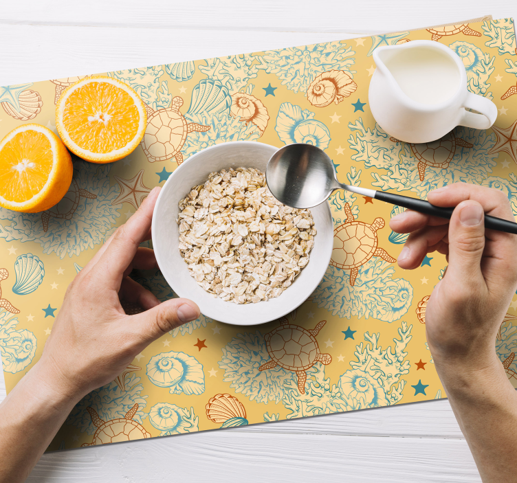 Undersea Life Soft Colours sea life placemats - TenStickers