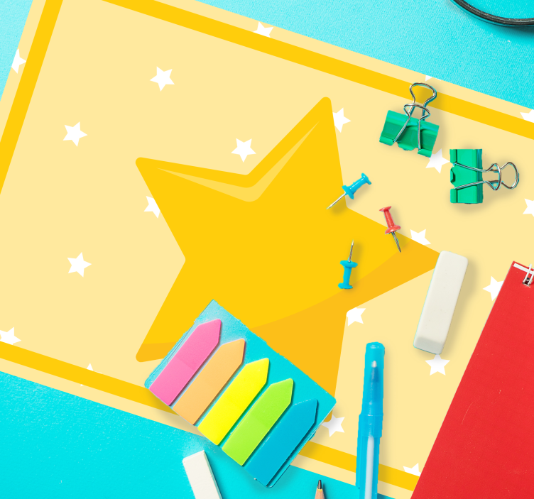 Yellow classic star home placemats - TenStickers