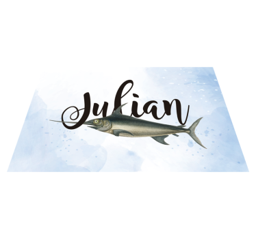 Customisable placemat with personalized name tag - TenStickers