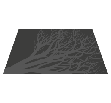 Elegant gray leaf elegant vinyl placemats - TenStickers