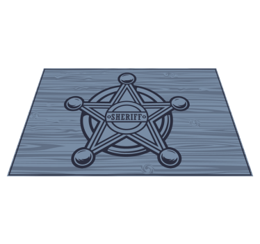 Customisable placemat sheriff star badge - TenStickers