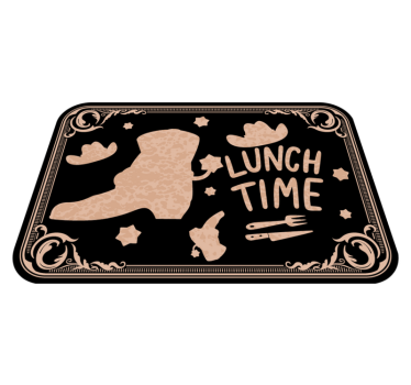 Placemat with quote lunch time western - TenStickers