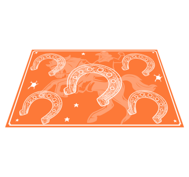 Original placemat with orange horseshoe design - TenStickers