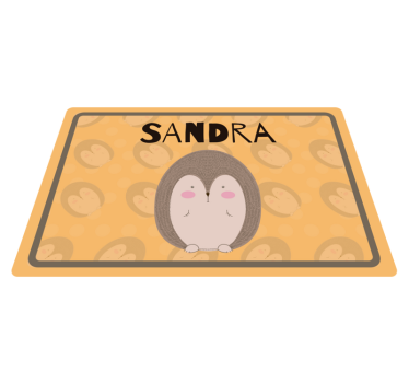 Children placemat with cute hedgehog design - TenStickers