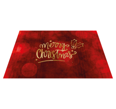 Merry Christmas in red Christmas vinyl placemats - TenStickers