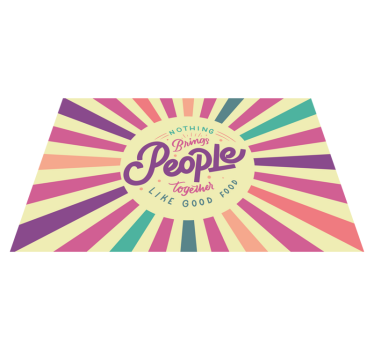 Nothing brings people together placemat with quote - TenStickers