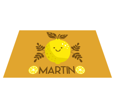 Children placemat happy lemon design - TenStickers