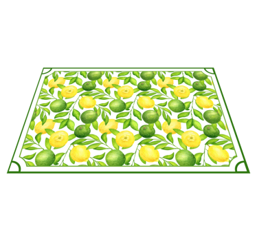 MANTEL Lemons and Limes frame citrus table mat - TenStickers