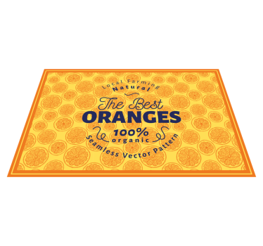 Original placemat orange slice design - TenStickers