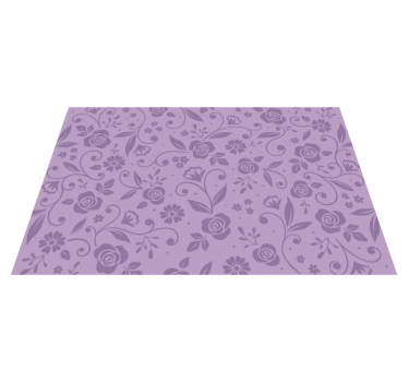 Purple Flowers elegant table placemats - TenStickers
