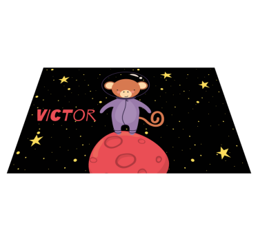 Little monkey with stars Personalised table mats - TenStickers