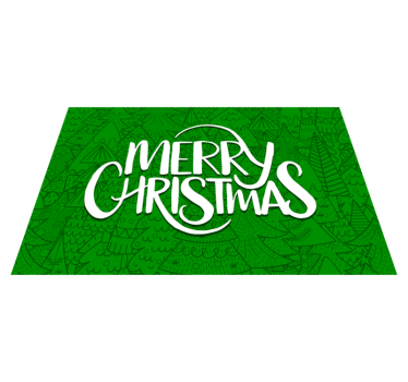Christmas placemat merry holiday wishes - TenStickers