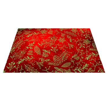 Christmas placemat in festive red floral - TenStickers