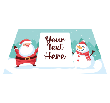 Customizable with name santa claus placemat Christmas table mats - TenStickers