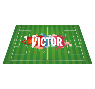 Soccer pitch with name Personalised table mats - TenStickers