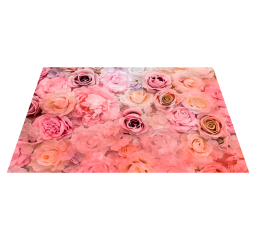 Close up light pink roses elegant table placemats - TenStickers