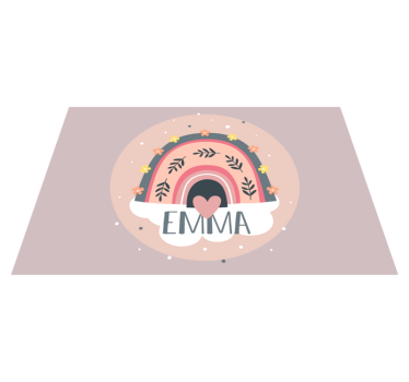 Children placemat rainbow floral design - TenStickers