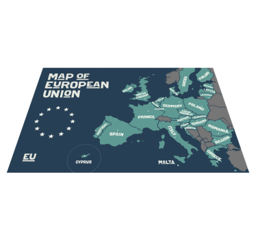 Placemat with quote map of european union - TenStickers