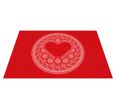 Placemat with quote heart motif design - TenStickers